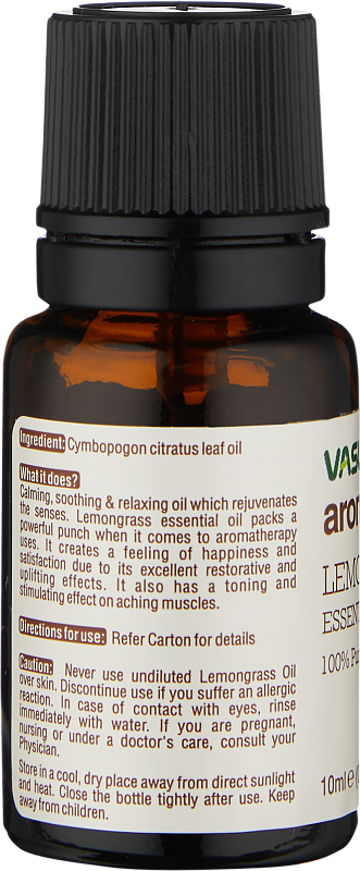 Эфирное масло Лемонграсса (Vasu Essential Oil Lemongrass 10ml)