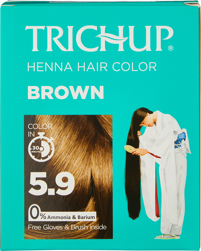 Краска-хна Коричневая (Trichup Henna Hair 5.9 Color - Brown 6*10gr)