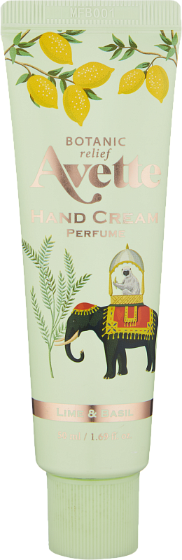 Крем для рук AVETTE BOTANIC RELIEF LIME & BASIL HAND CREAM 50ml