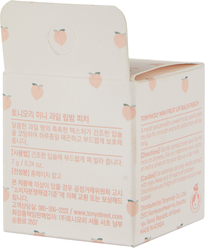 Бальзам для губ с персиком (TonyMoly Mini Fruit Lip Balm Peach 7g)