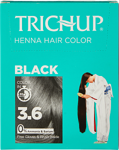 Xna bo‘yog‘i Qora (Trichup Henna Hair 3.6 Color - Black 6*10gr)