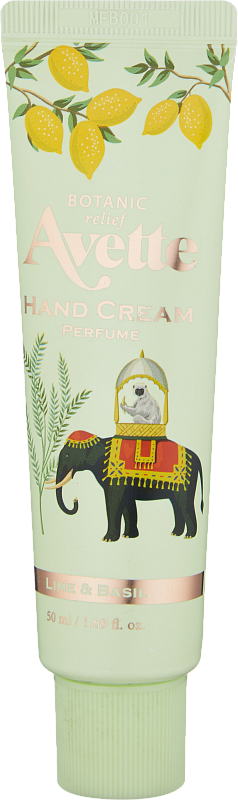 Крем для рук AVETTE BOTANIC RELIEF LIME & BASIL HAND CREAM 50ml