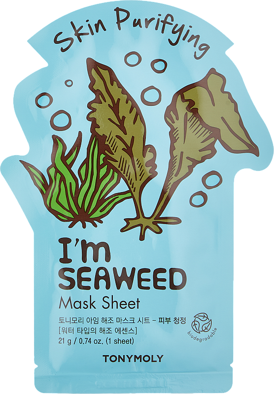 Маска для лица с водорослью (TonyMoly I'm seaweeds mask sheet–purifying 21g)