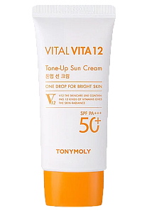 Тонирующий солнцезащитный крем ( TonyMoly VITAL VITA12 TONE-UP SUN CREAM SET SPF50+)