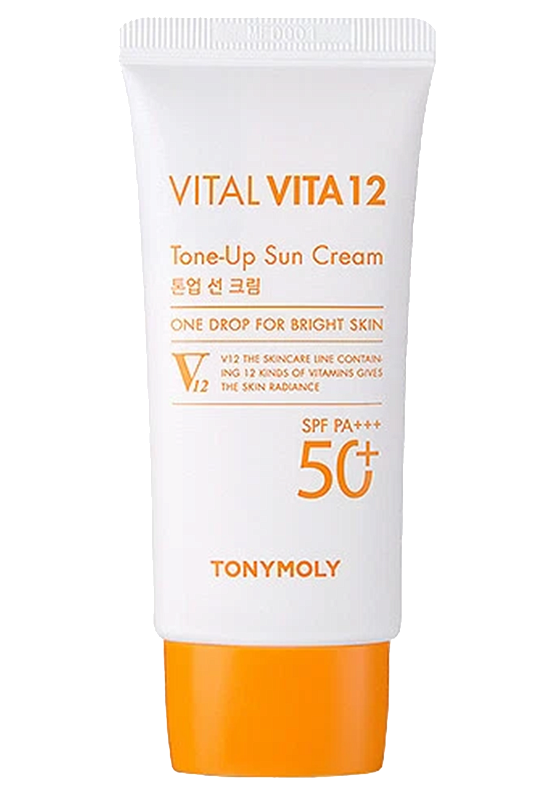 Тонирующий солнцезащитный крем ( TonyMoly VITAL VITA12 TONE-UP SUN CREAM SET SPF50+)