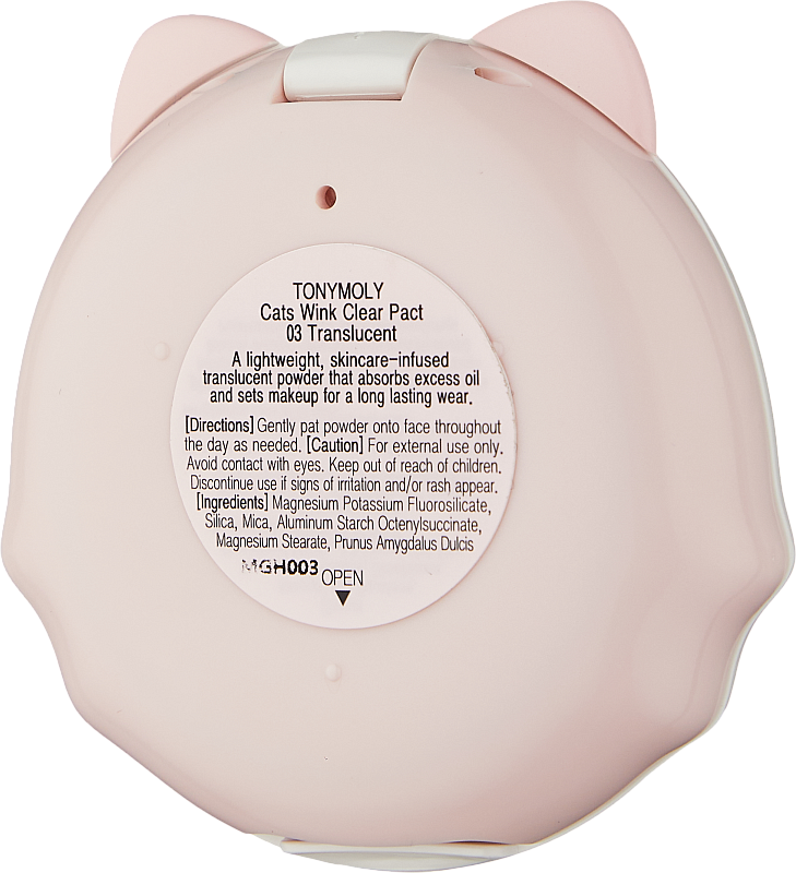 Пудра для лица (TonyMoly Cats Wink Clear Pact - Transulucent 10g)