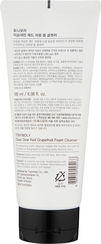 Пенка с экстрактом грейпфрута (TonyMoly clean dew red grapefruit 180ml)