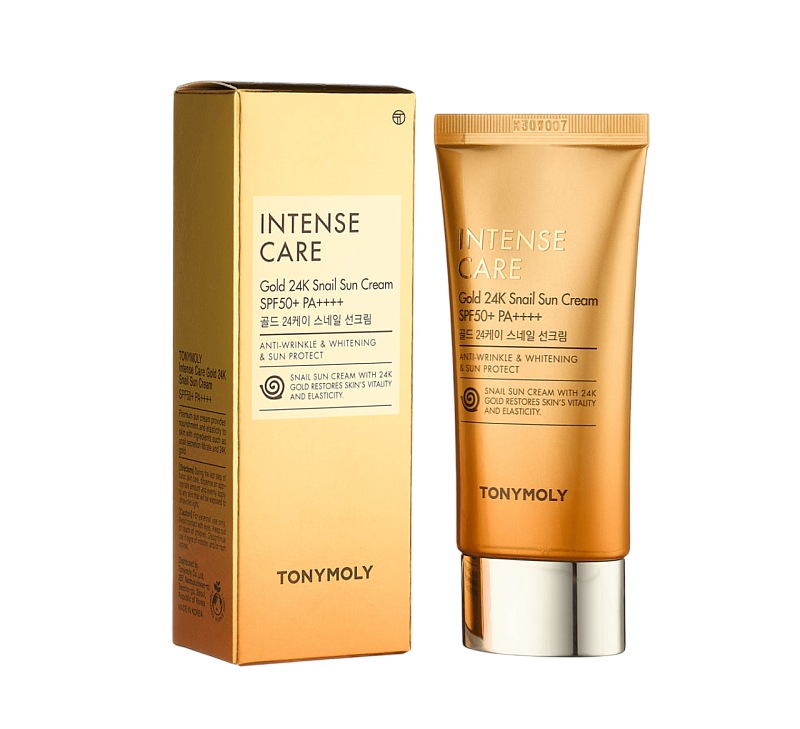 Солнцезащитный крем c золотом (TonyMoly Intense Care Gold 24K Snail Sun Cream 50ml)