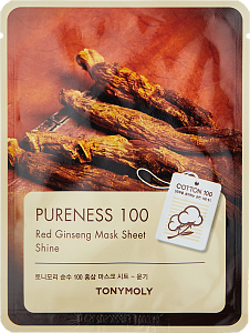 Маска с красным женьшенем (TonyMoly Pureness 100 Red ginseng Mask Sheet)