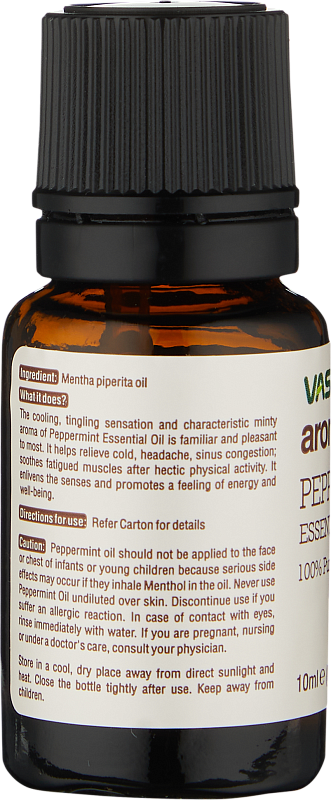 Эфирное масло Мяты перечной (Vasu Essential Oil Peppermint 10ml)