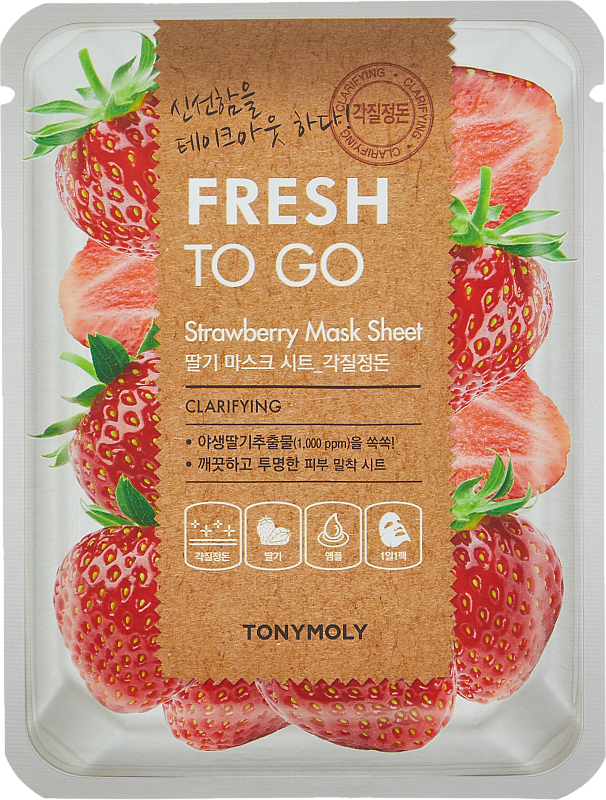 Тканевая маска с клубникой (TonyMoly Fresh To Go Strawberry Mask Sheeet)