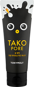 Ko‘mirli loy niqobi (TonyMoly Tako pore charcoal pore tightening mud mask 100g)