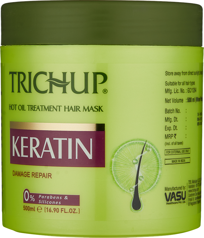 Маска с горячим маслом Кератин (Trichup Keratin Hot Oil Mask 500ml)