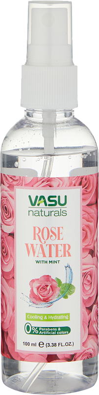 Розовая вода (Vasu Naturals Rose Water 100ml)