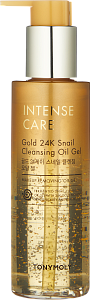 Yuz uchun gel (TonyMoly Intense Care Gold 24K Snail Cleansing Oil Gel, 190ml)