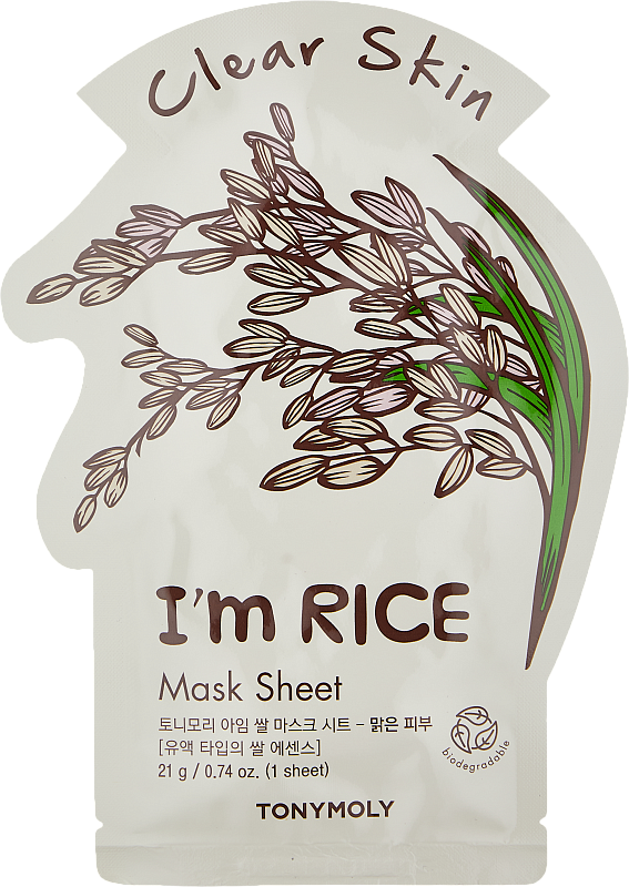 Маска с экстрактом риса (TonyMoly I'M RICE MASK SHEET - BRIGHTENING 21g)